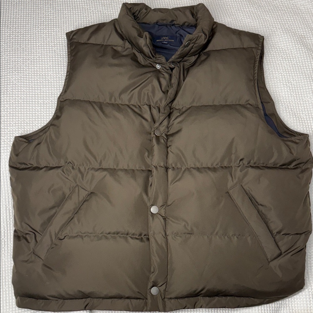 Brooks Brothers ‘346’ Down-Filled Puffer Vest - Quilted Sleeveless Jacket - XXL